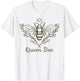Queen Bee Shirt Honey Bee Keeper Outfit Beekeeping T-Shirt - T-Shirt | White