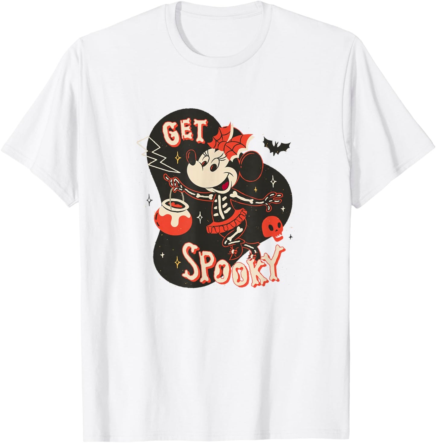Disney Minnie Mouse Halloween Get Spooky Skeleton Costume T-Shirt - T-Shirt | White
