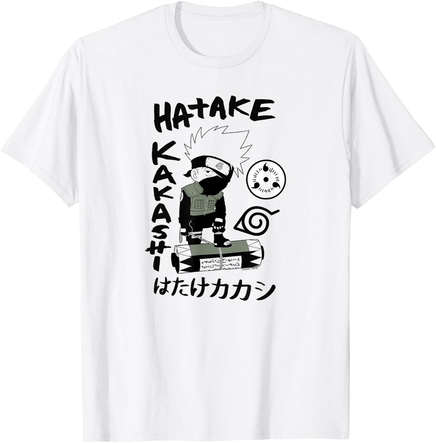 Naruto Shippuden Hatake Kakashi Chibi Drawing Anime T-Shirt - T-Shirt | White