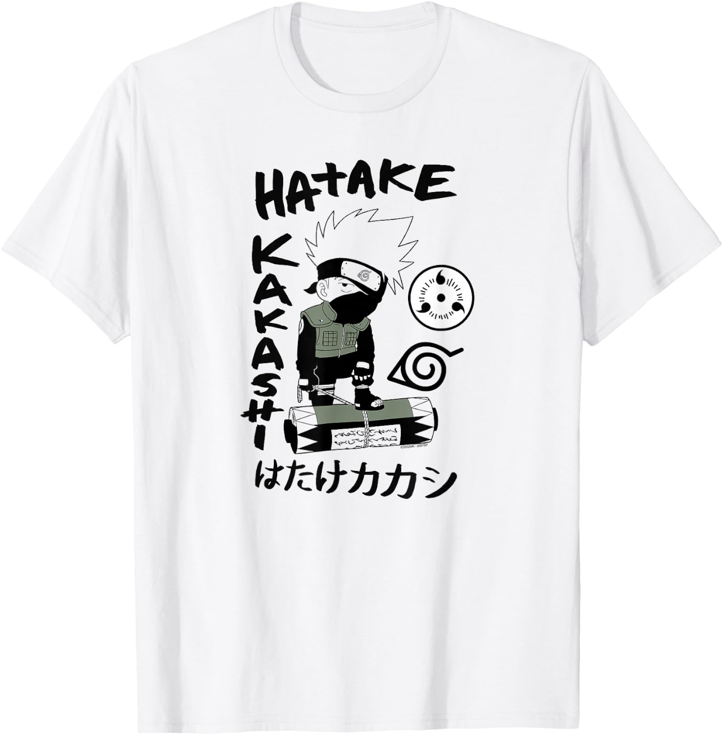 Naruto Shippuden Hatake Kakashi Chibi Drawing Anime T-Shirt - T-Shirt | White