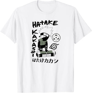 Naruto Shippuden Hatake Kakashi Chibi Drawing Anime T-Shirt - T-Shirt | White