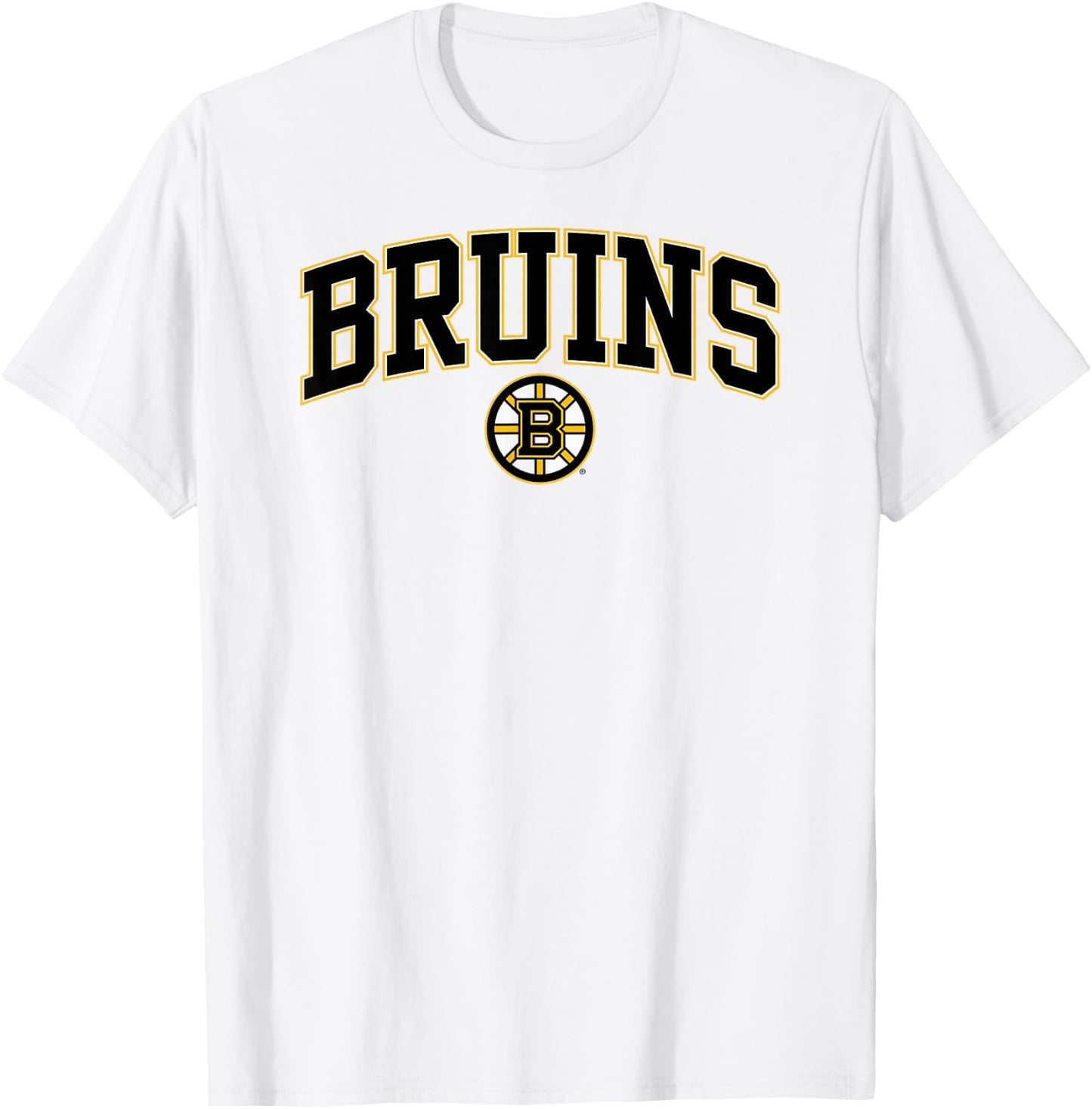 Boston Bruins Arch Over Gray Officially Licensed T-Shirt - T-Shirt | White
