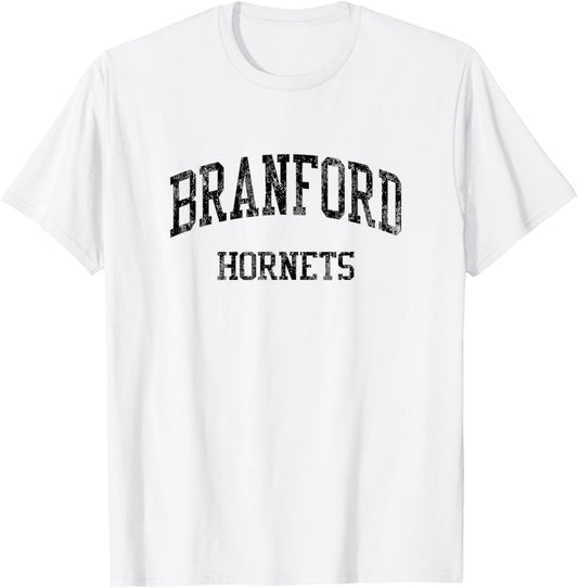 Branford High School HS Branford CT Vintage Sports T-Shirt - T-Shirt | White