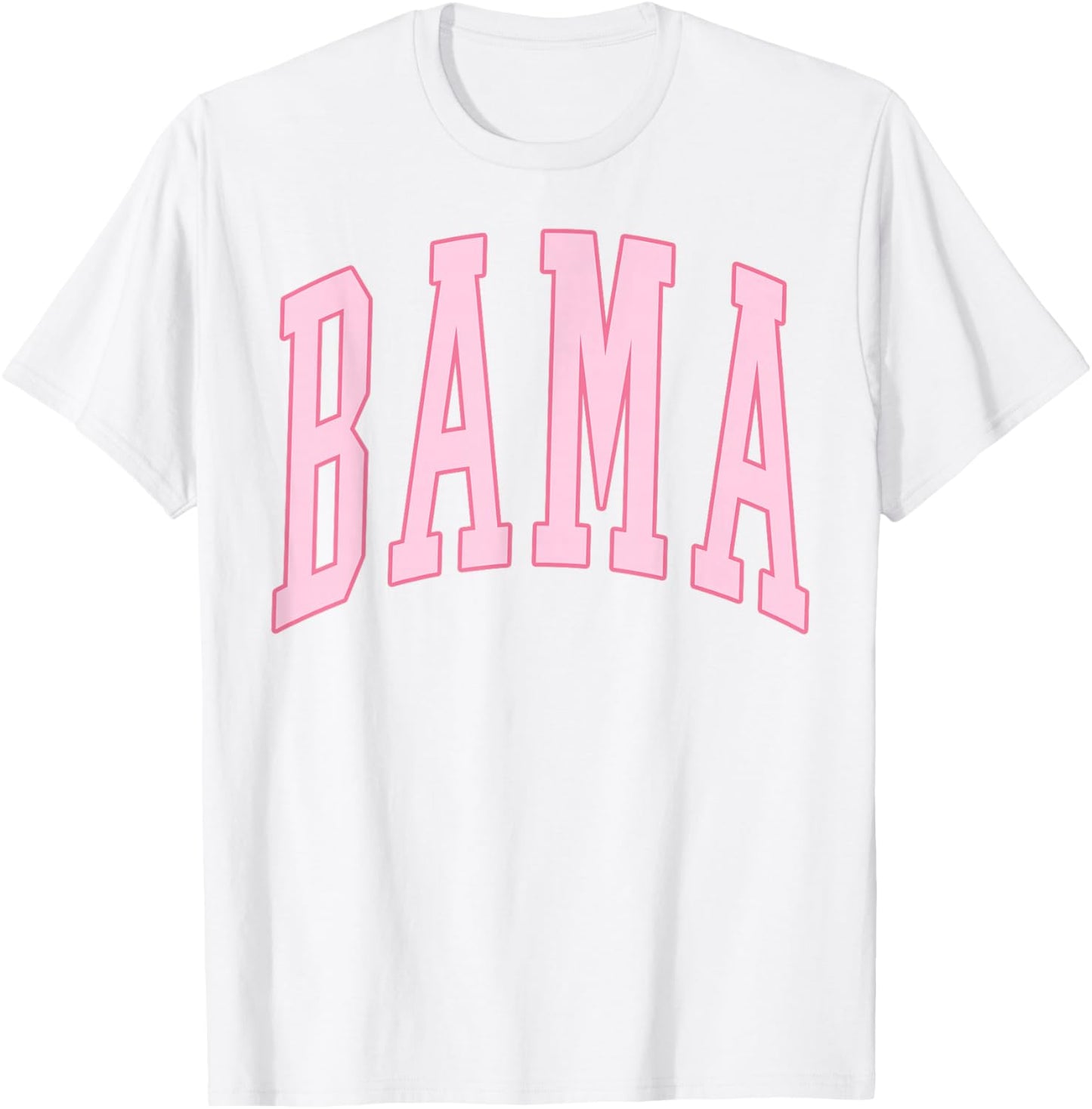 Alabama Bama Vintage Preppy Varsity Pink Sports T-Shirt - T-Shirt | White