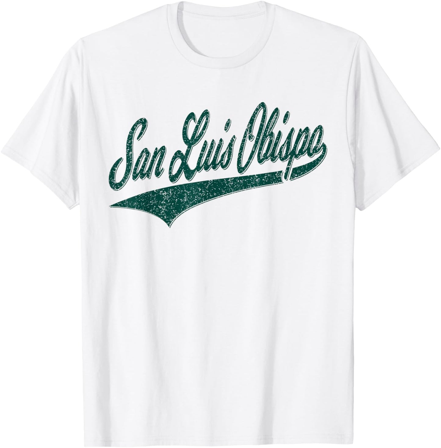 San Luis Obispo Slo California Varsity Script Sports Jersey T-Shirt - T-Shirt | White