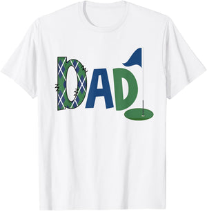 Dad of The Birthday Boy Hole in One Golf Sport Matching T-Shirt - T-Shirt | White