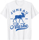 Vintage Juneau Alaska AK Moose Family Vacation Souvenir T-Shirt - T-Shirt | White