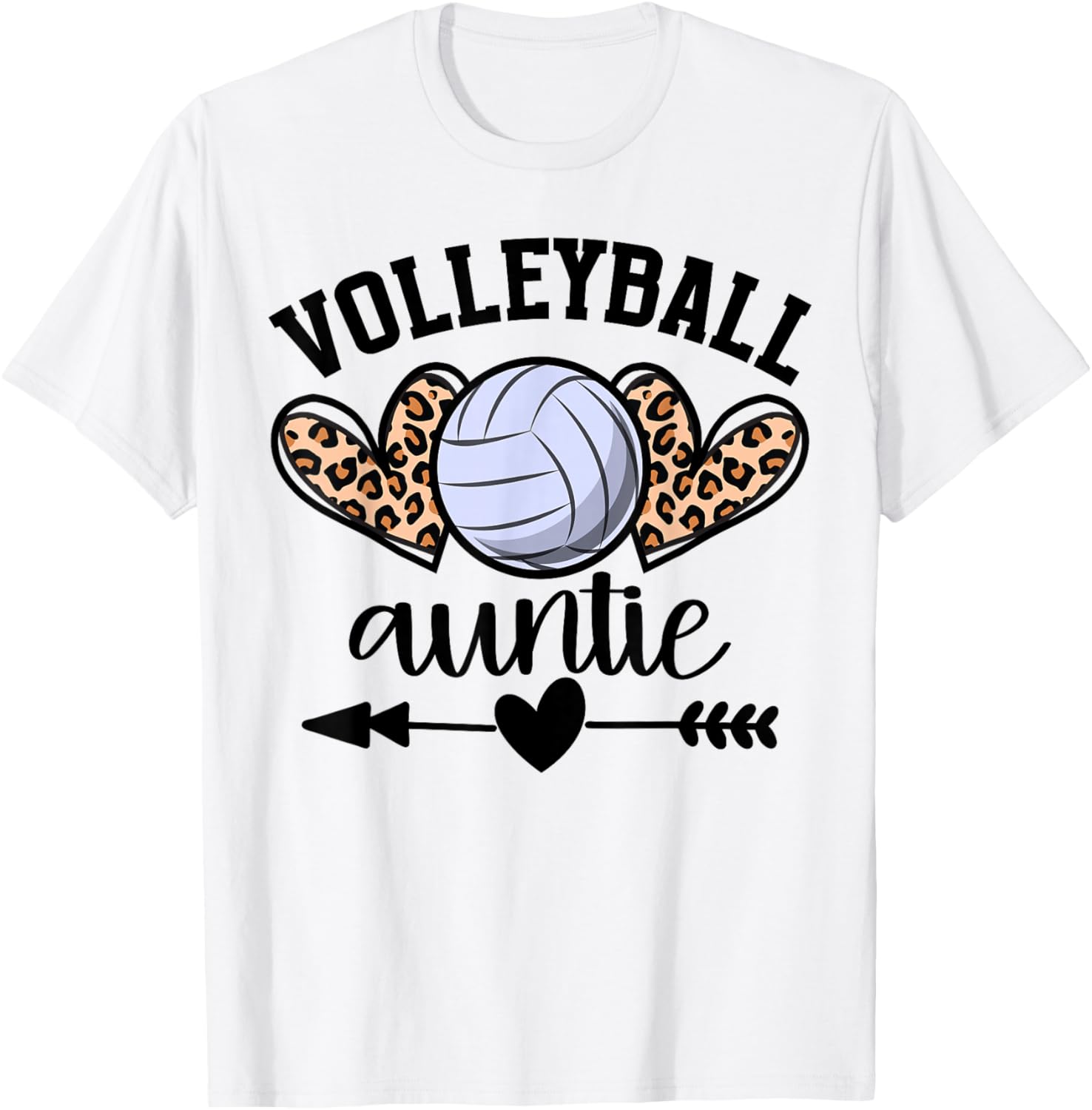 Volleyball Auntie Volleyball Aunt Game Day Senior T-Shirt - T-Shirt | White