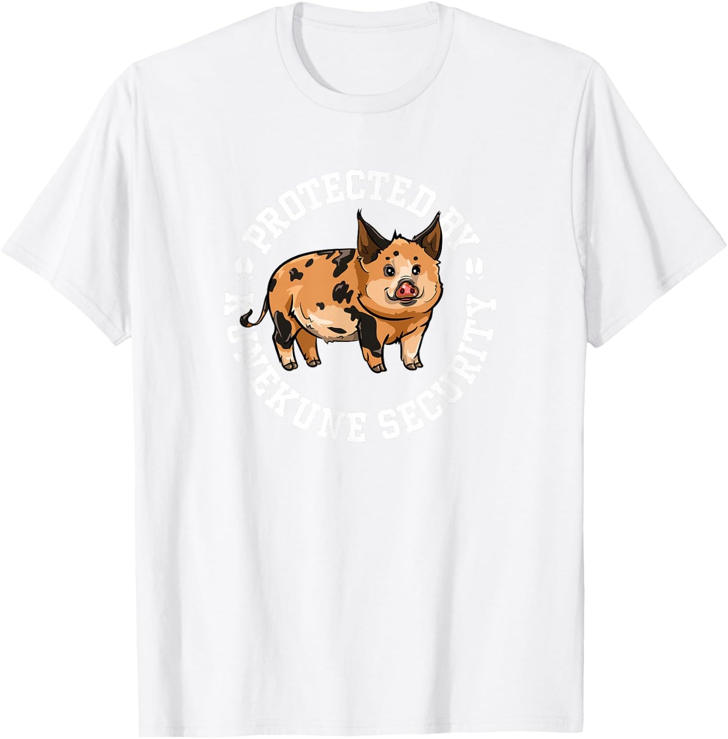 Kunekune Pig Security T-Shirt - T-Shirt | White