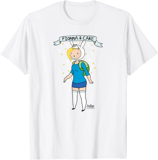 Adventure Time Fionna & Cake T-Shirt - T-Shirt | White
