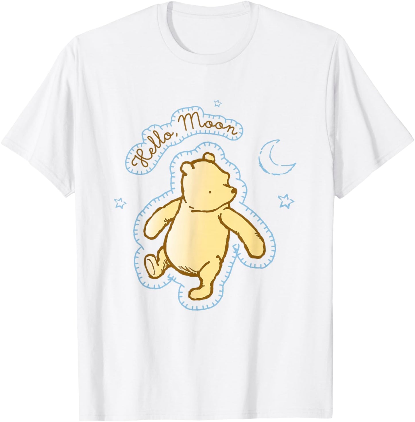 Disney Winnie the Pooh Hello Moon Bedtime Bear T-Shirt - T-Shirt | White