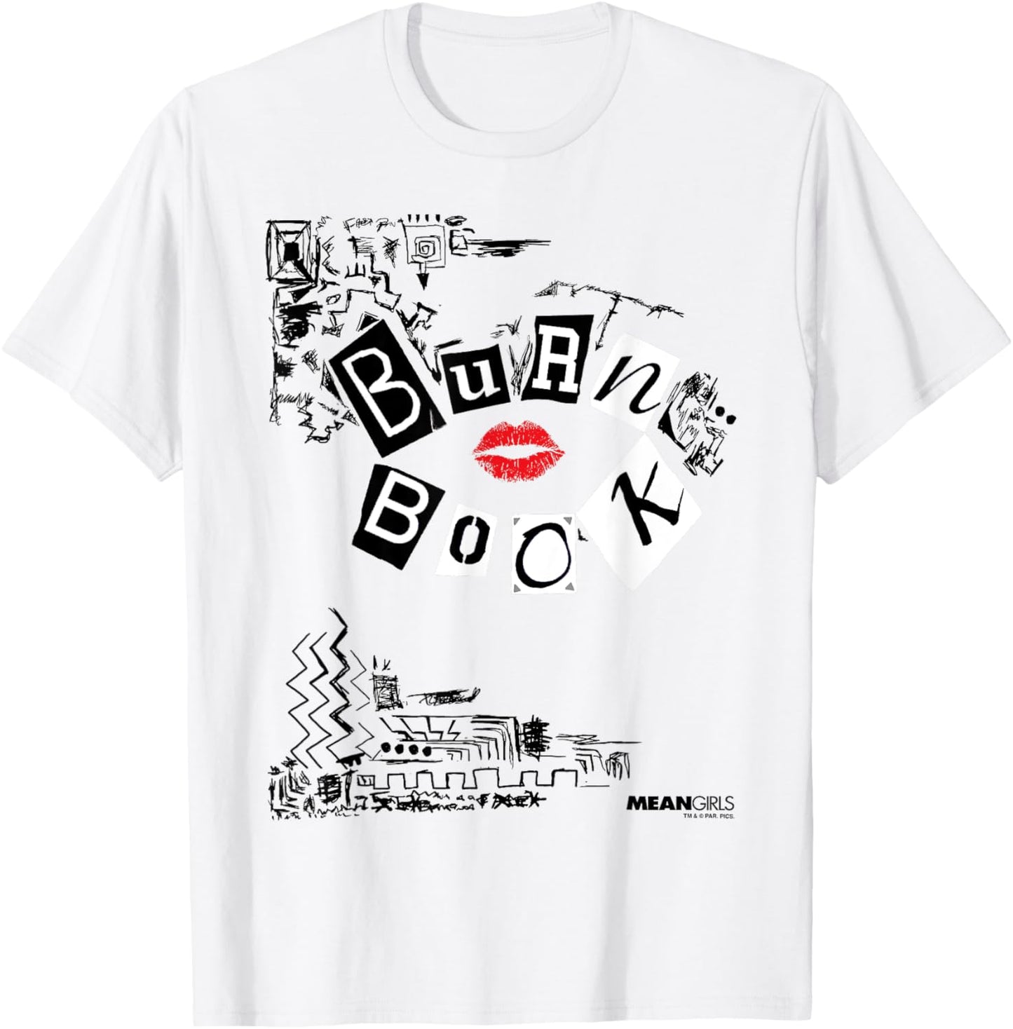 Mean Girls Burn Book Cover Art T-Shirt - T-Shirt | White