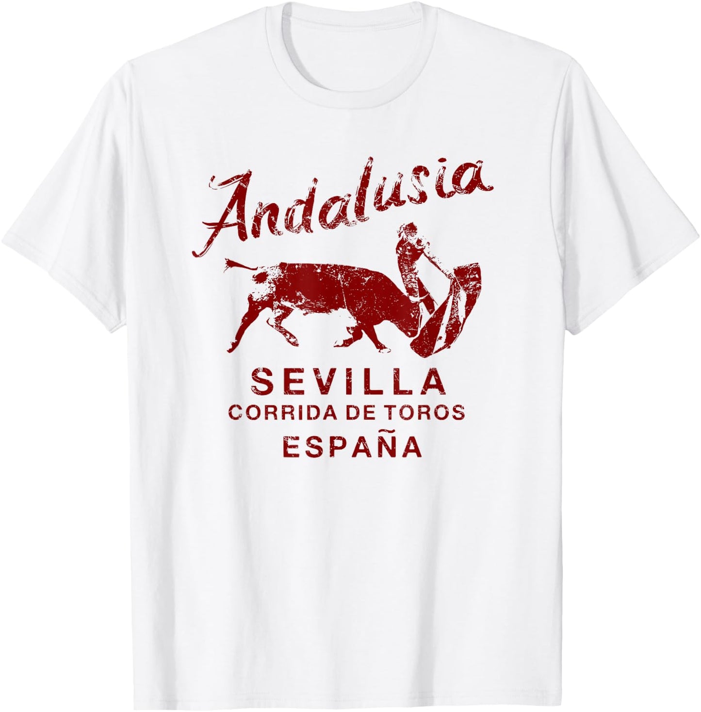 Seville Spain Bullfighting Matador Andalusia Vintage T-Shirt - T-Shirt | White