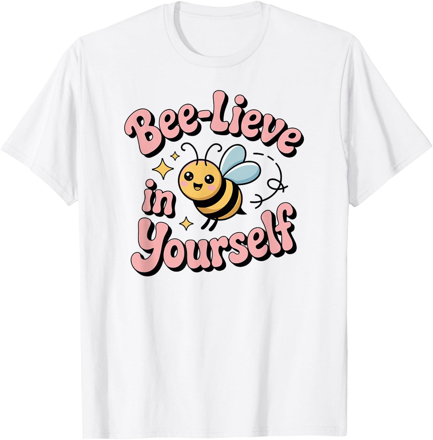Cute Spelling Bee, Bee-Lieve, Kids and Teachers School Fun T-Shirt - T-Shirt | White