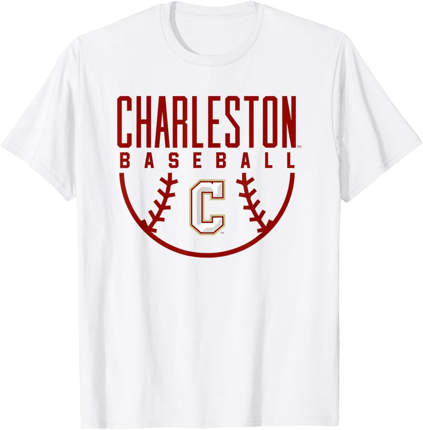 College of Charleston Cougars Baseball Arch T-Shirt - T-Shirt | White