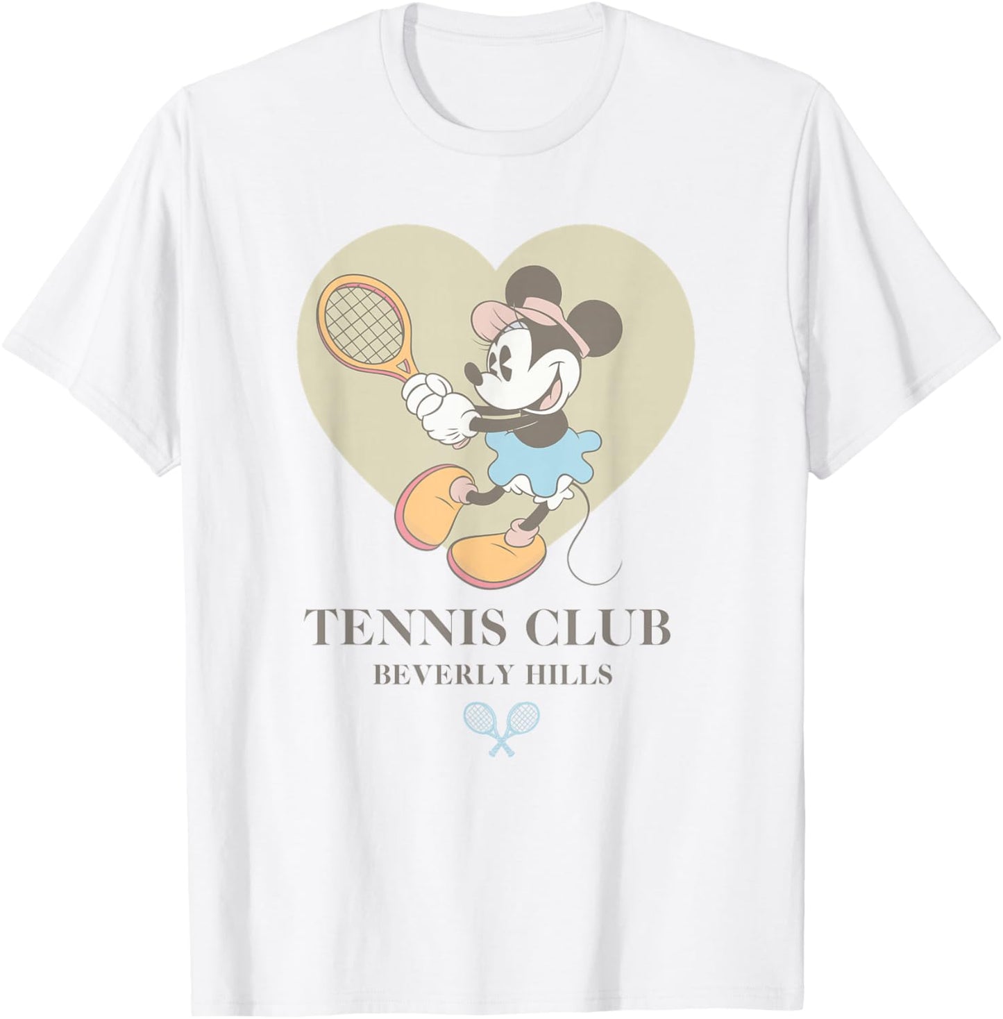 Disney Minnie Mouse Tennis Club Beverly Hills Vintage Logo T-Shirt - T-Shirt | White