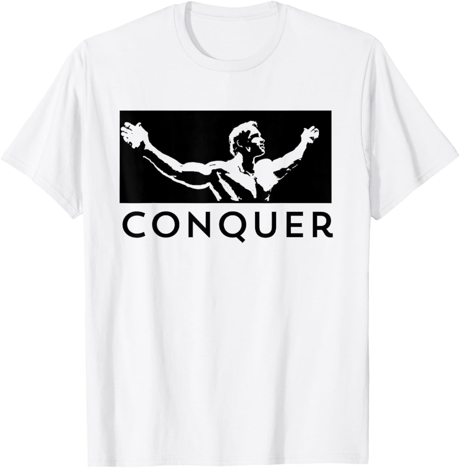 CONQUER - Body Building T-Shirt - T-Shirt | White