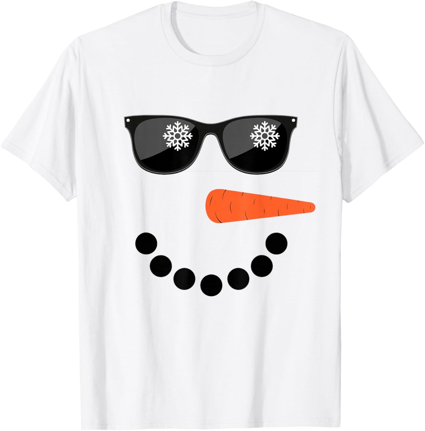 Snowman Shirt Glasses Boys Kids Toddlers Christmas Winter T-Shirt - T-Shirt | White