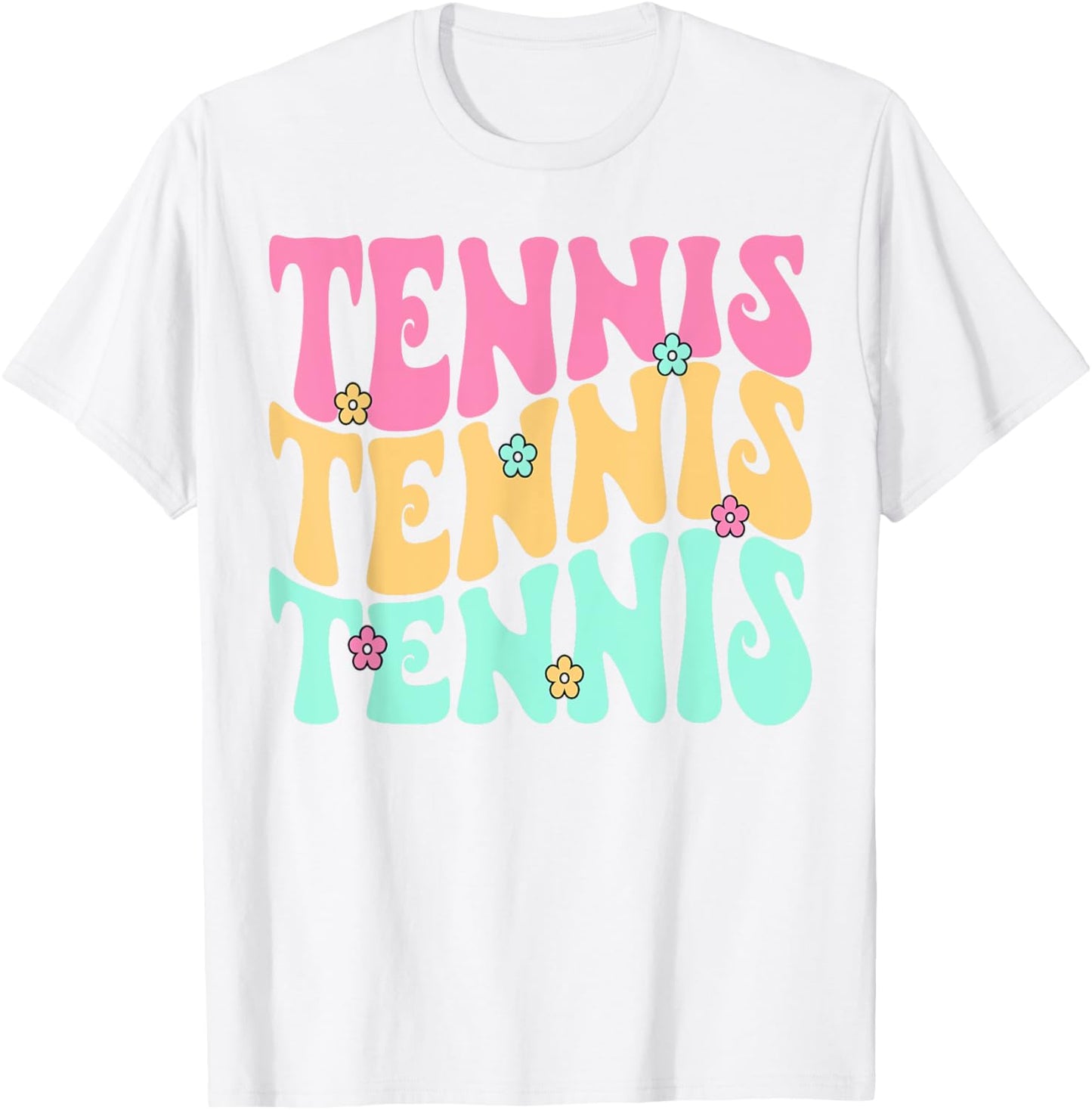 Tennis Retro for Girls Women Teen Kids Game Match Practice T-Shirt - T-Shirt | White