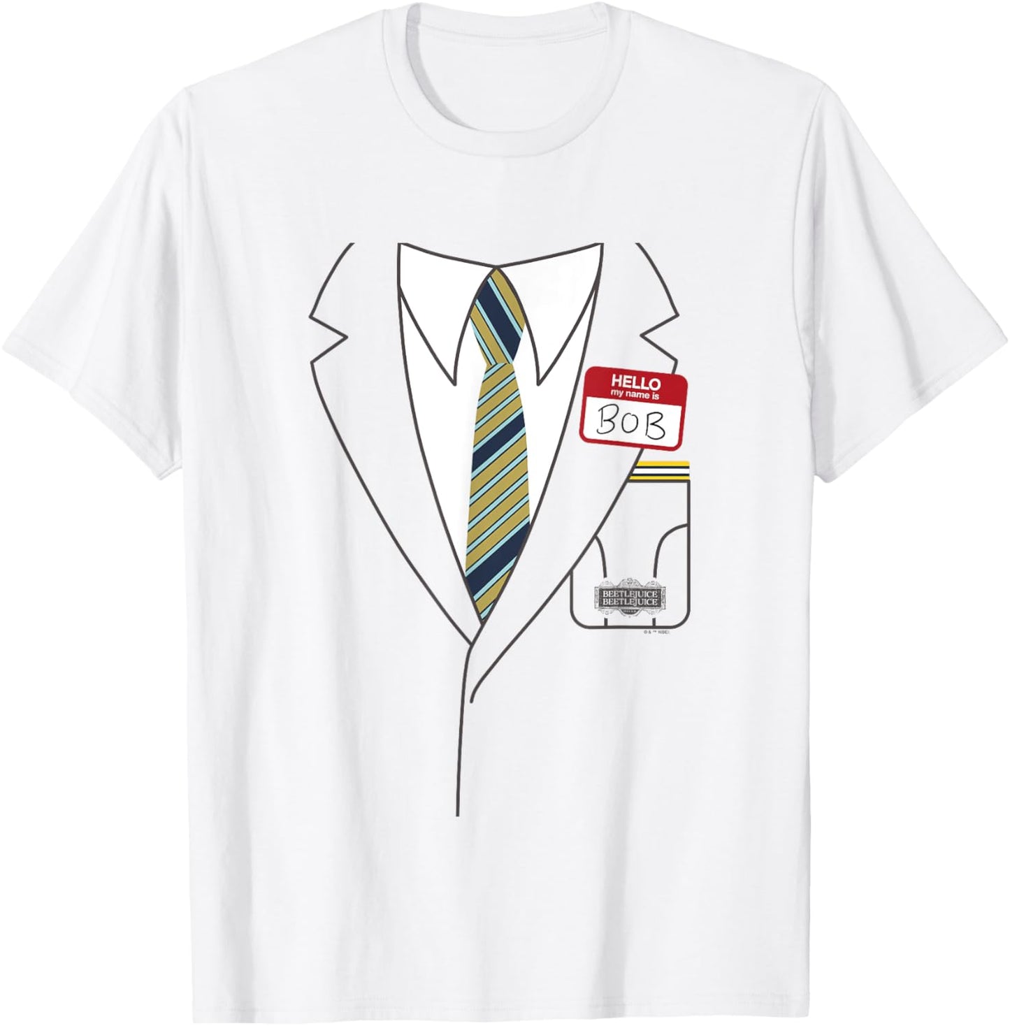 Beetlejuice Beetlejuice Halloween My Name Is Bob Costume T-Shirt - T-Shirt | White