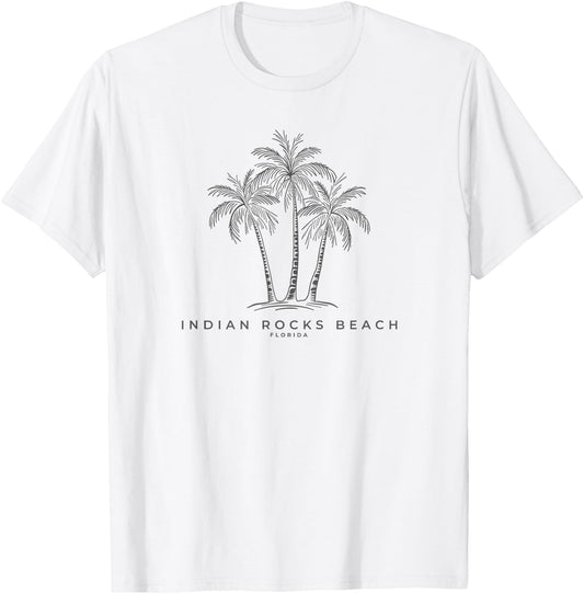 Indian Rocks Beach Florida FL Vintage Palm Tree Souvenir T-Shirt - T-Shirt | White