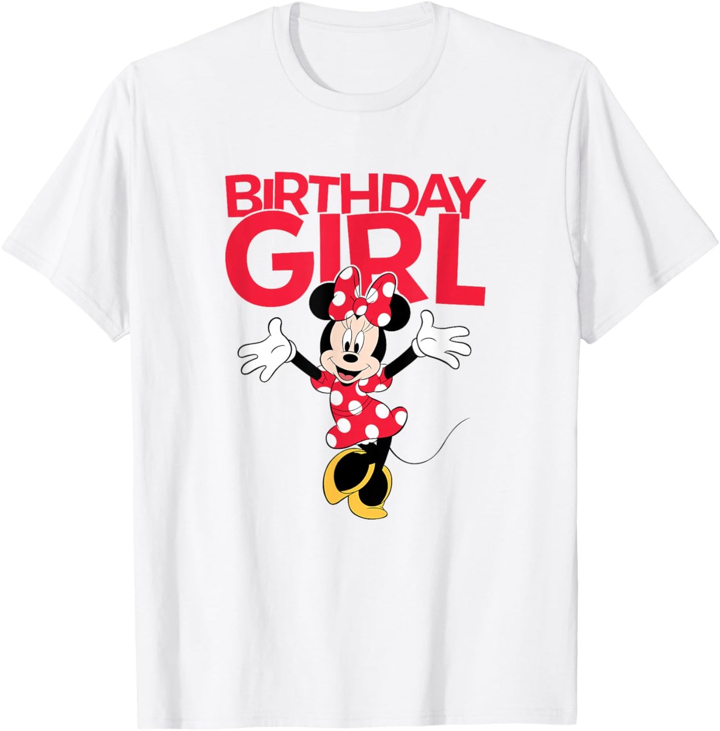 Disney Minnie Mouse Birthday Girl Happy Minnie T-Shirt - T-Shirt | White
