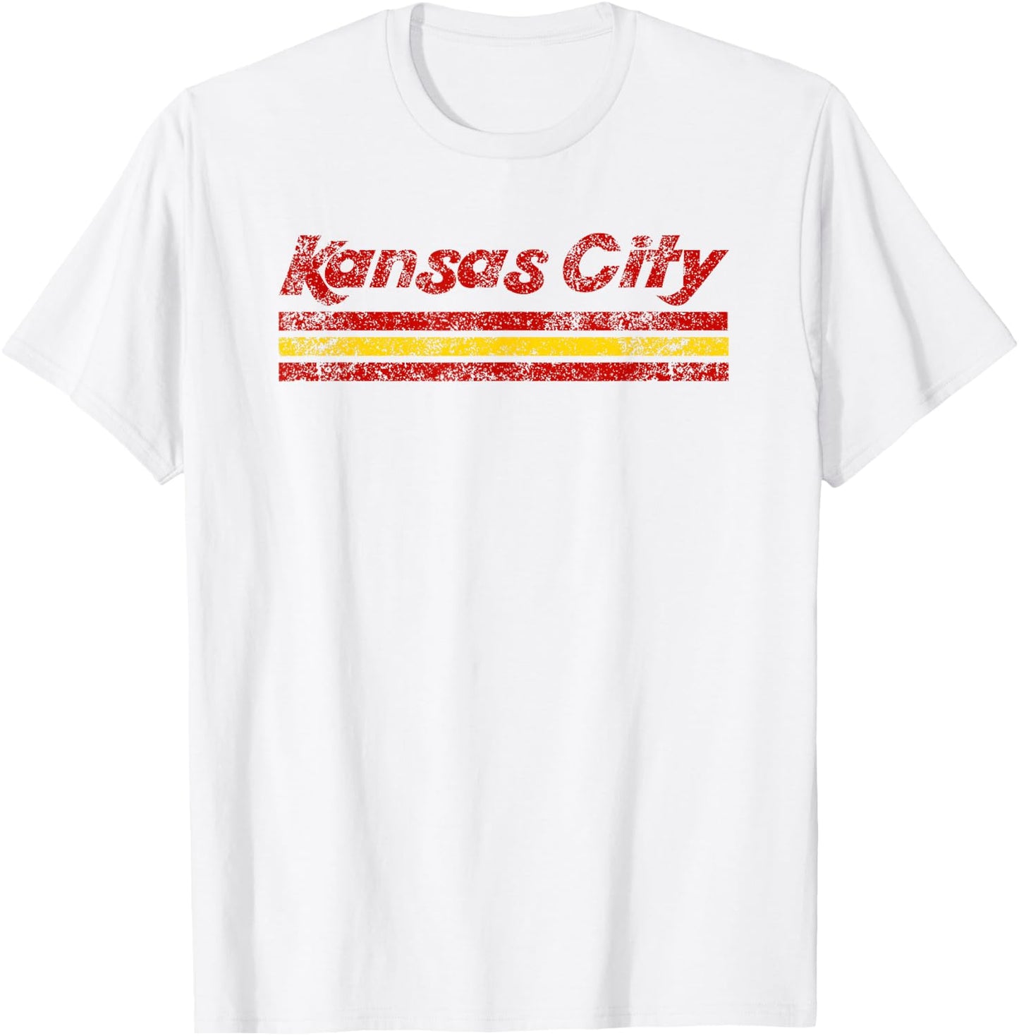 Kansas City Missouri Retro Vintage Weathered Throwback T-Shirt - T-Shirt | White