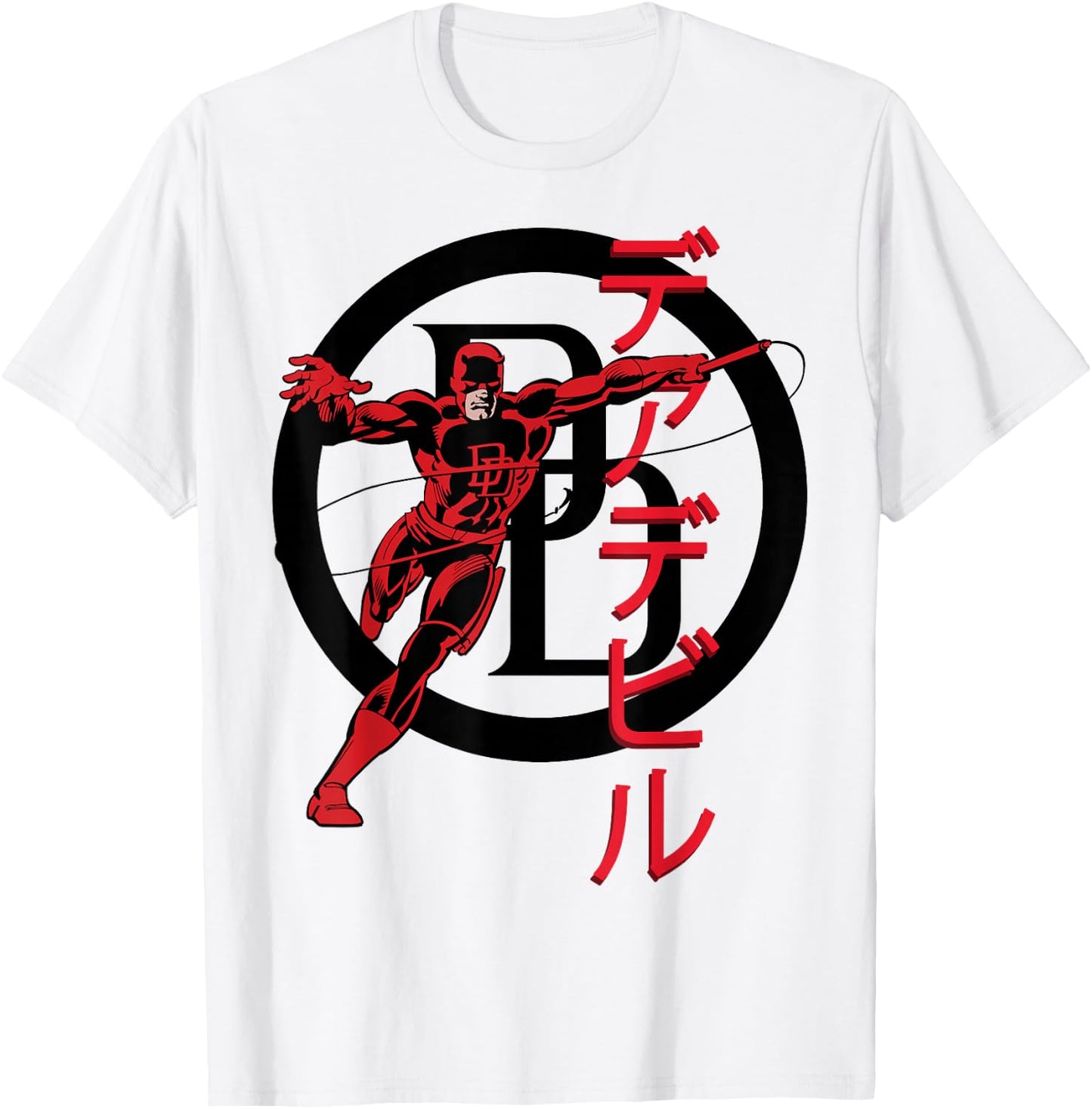 Marvel Daredevil Kanji Portrait T-Shirt - T-Shirt | White