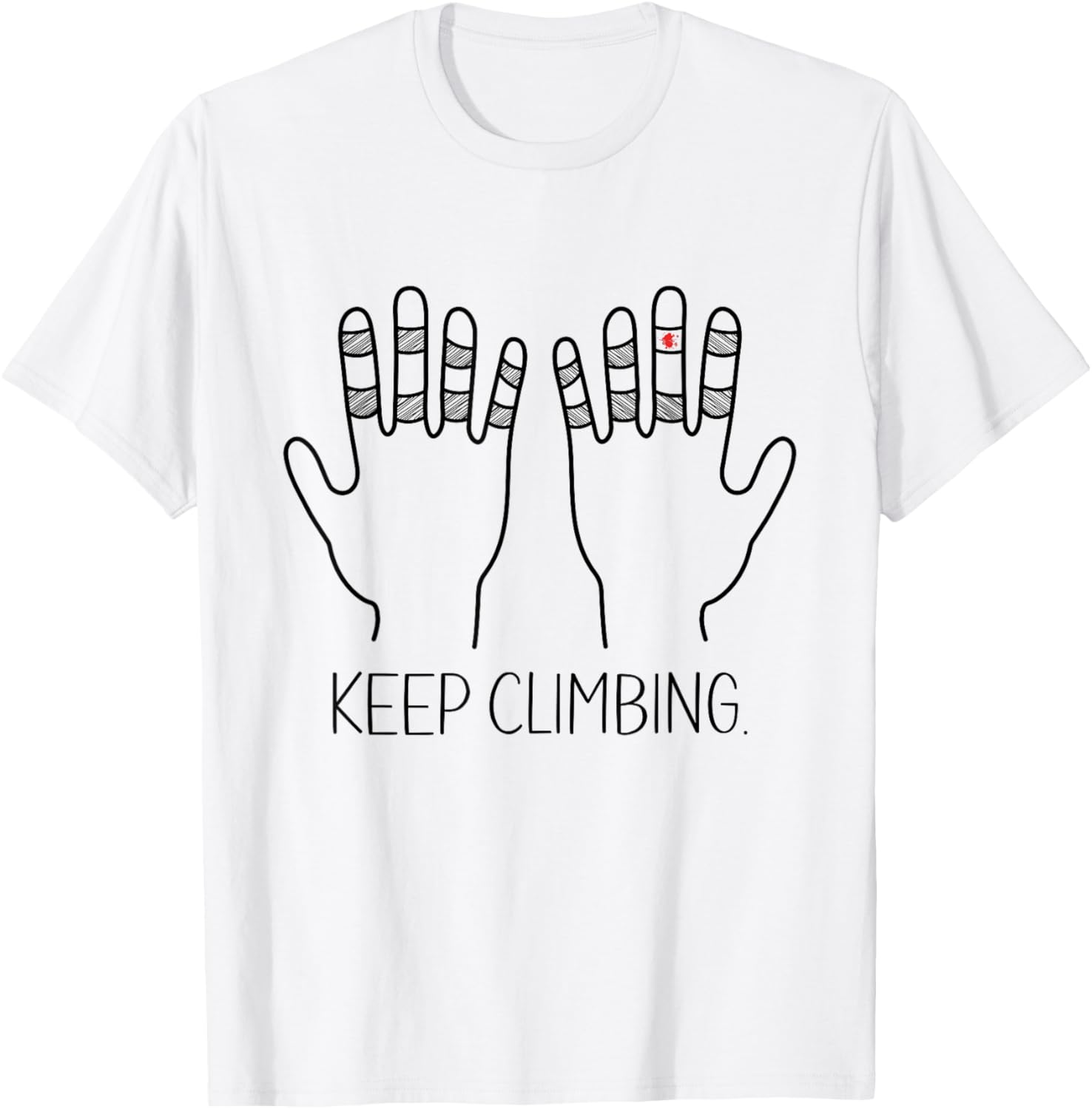 Keep Climbing Bouldering Rock Climbing Climber T-Shirt - T-Shirt | White