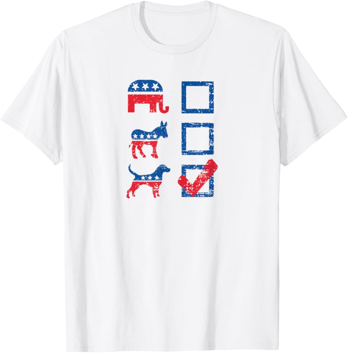Elephant, Donkey & Dog Vote. Women Kids T-Shirt - T-Shirt | White