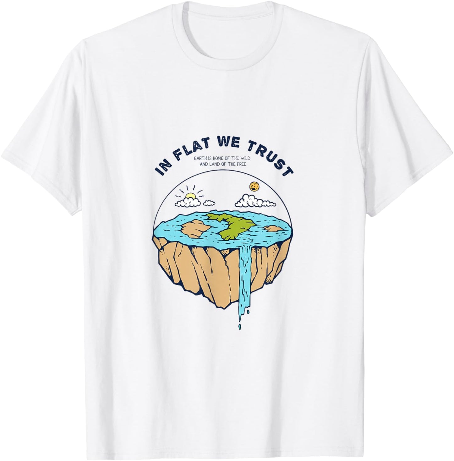 Flat Earth: Explore New Horizons , white, S T-Shirt - T-Shirt | White