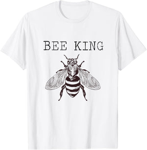 Bee King beekeeper bee enthusiast Honeybee King T-Shirt - T-Shirt | White
