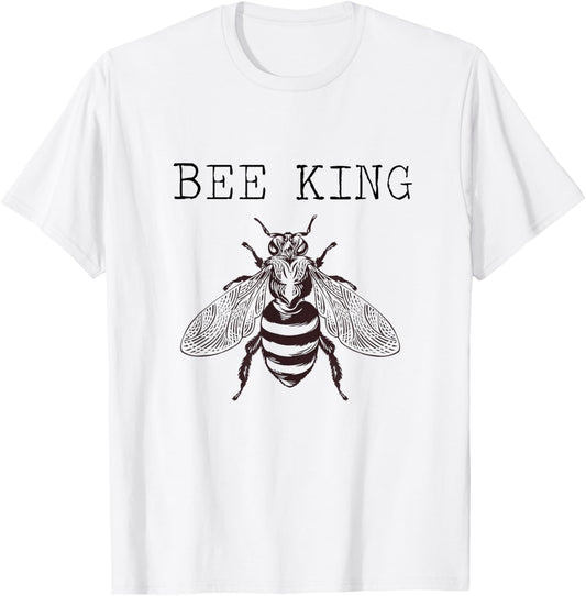 Bee King beekeeper bee enthusiast Honeybee King T-Shirt - T-Shirt | White