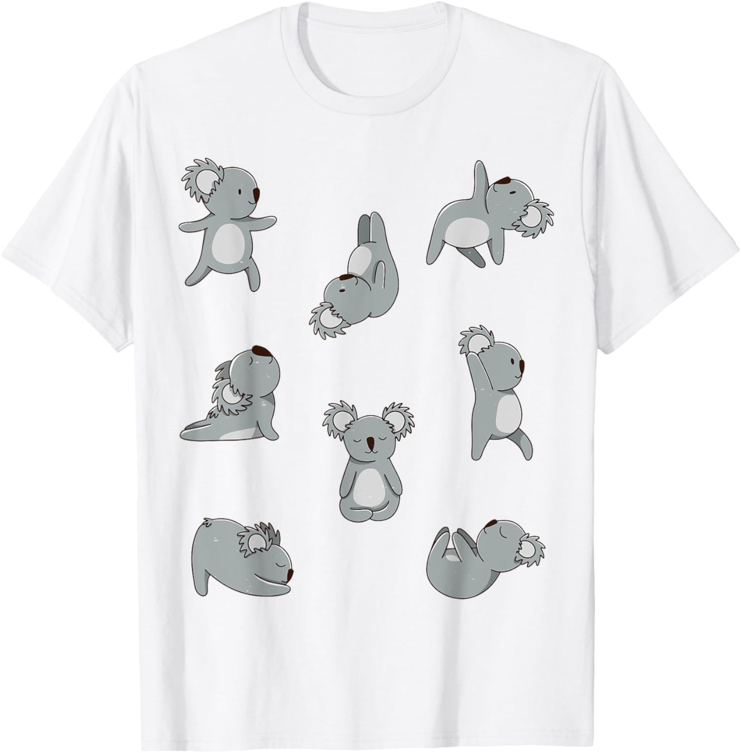 Yoga postures koala bear koala women men kids T-Shirt - T-Shirt | White