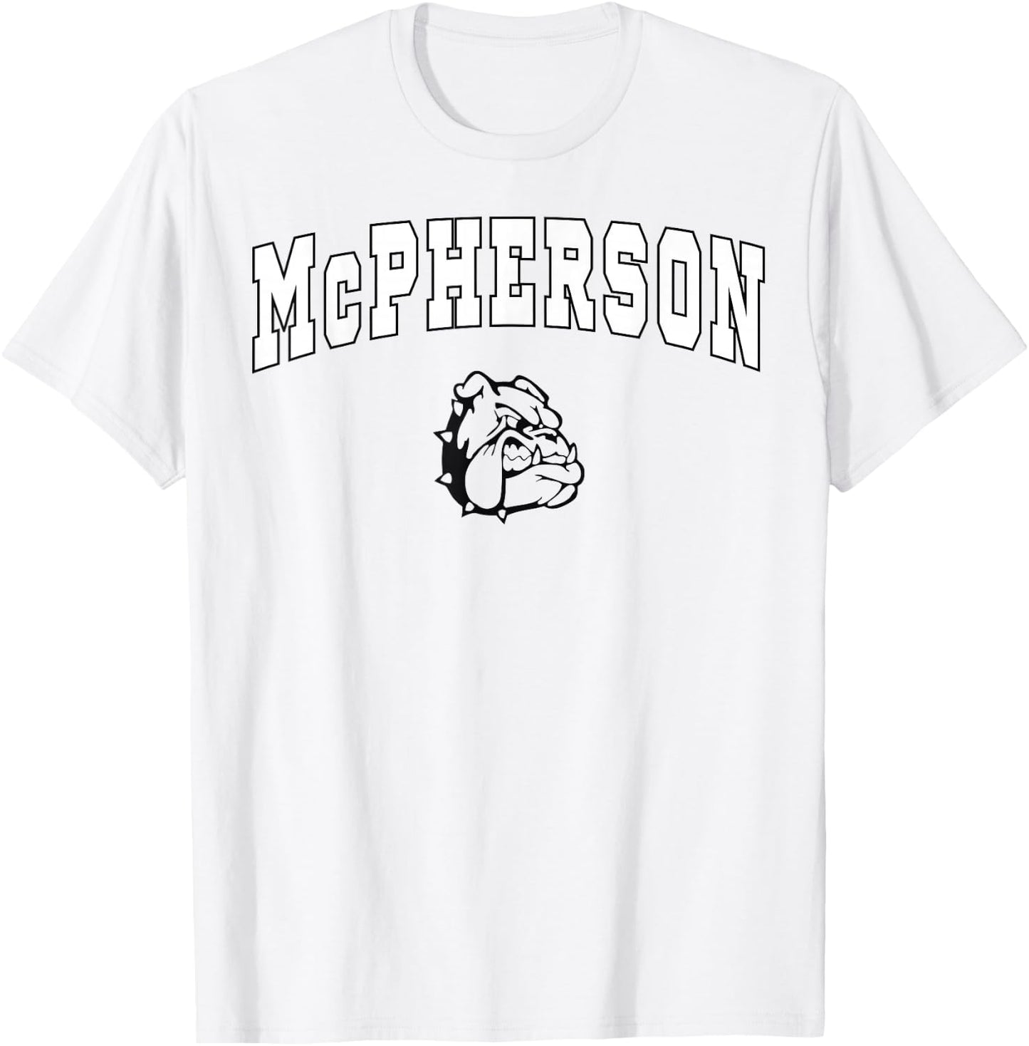 McPherson High School Bullpups C2 T-Shirt - T-Shirt | White