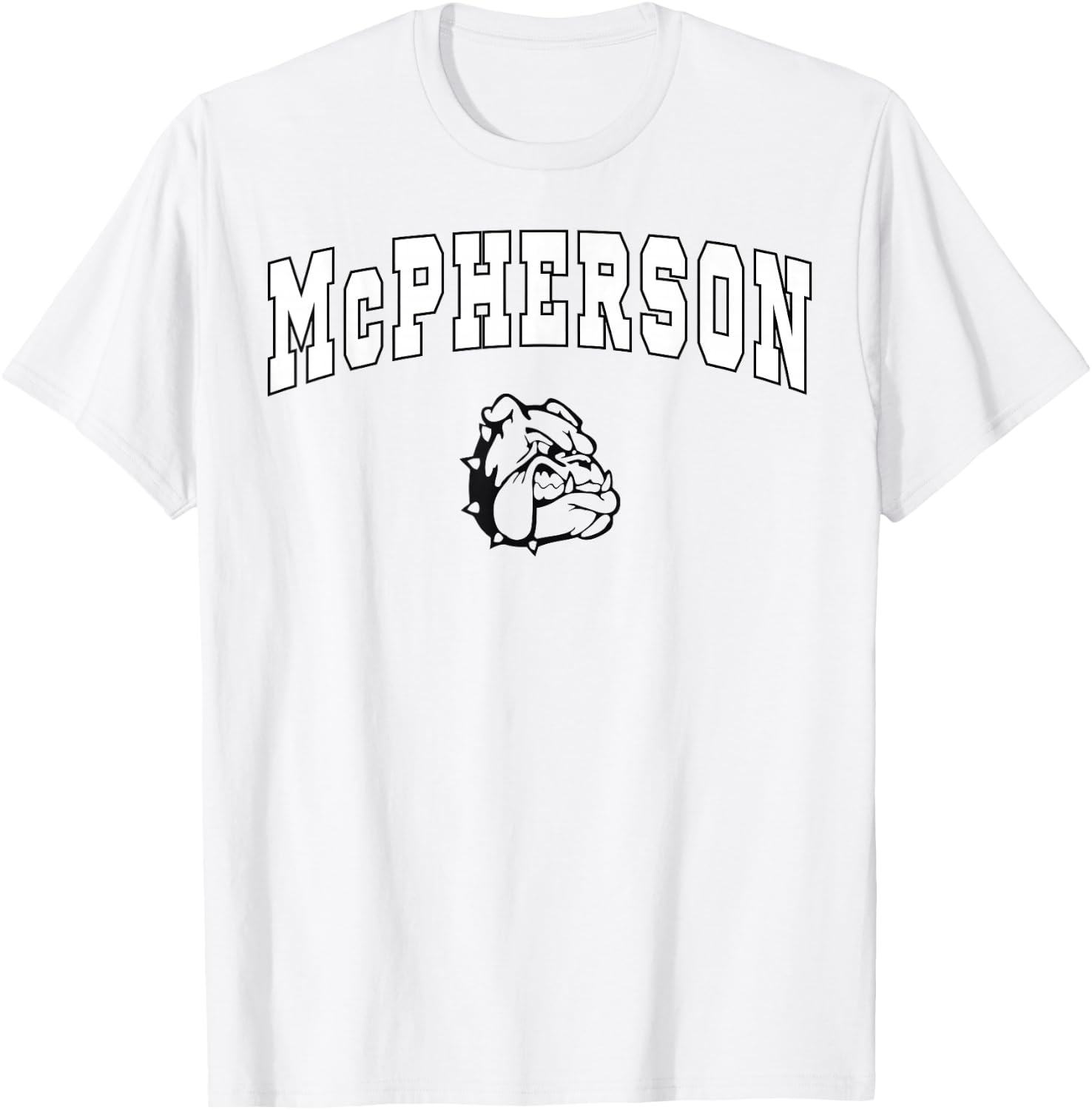 McPherson High School Bullpups C2 T-Shirt - T-Shirt | White