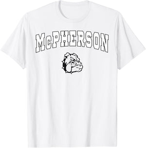 McPherson High School Bullpups C2 T-Shirt - T-Shirt | White