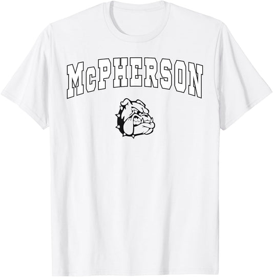 McPherson High School Bullpups C2 T-Shirt - T-Shirt | White