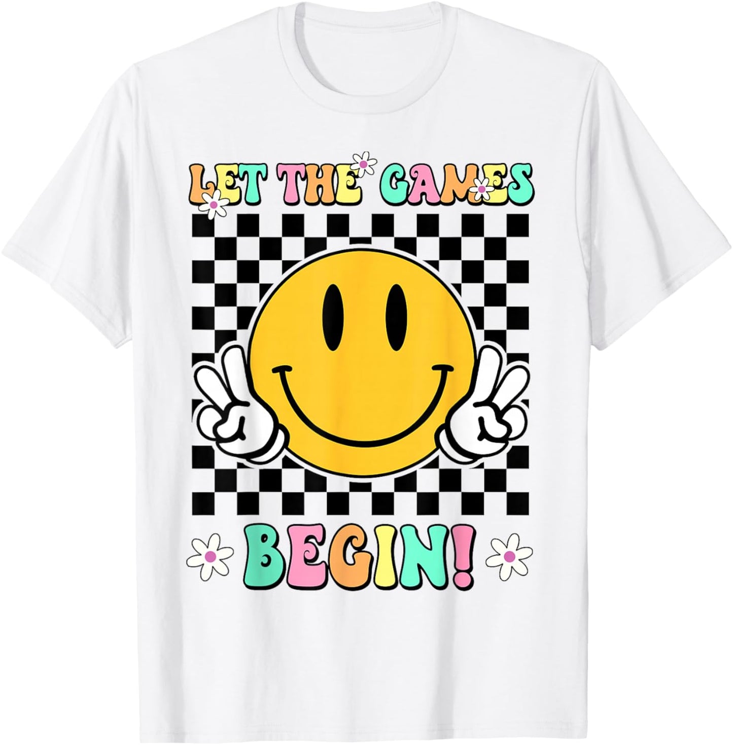 Field Day Let The Games Begin Retro Field Trip Fun Day Funny T-Shirt - T-Shirt | White