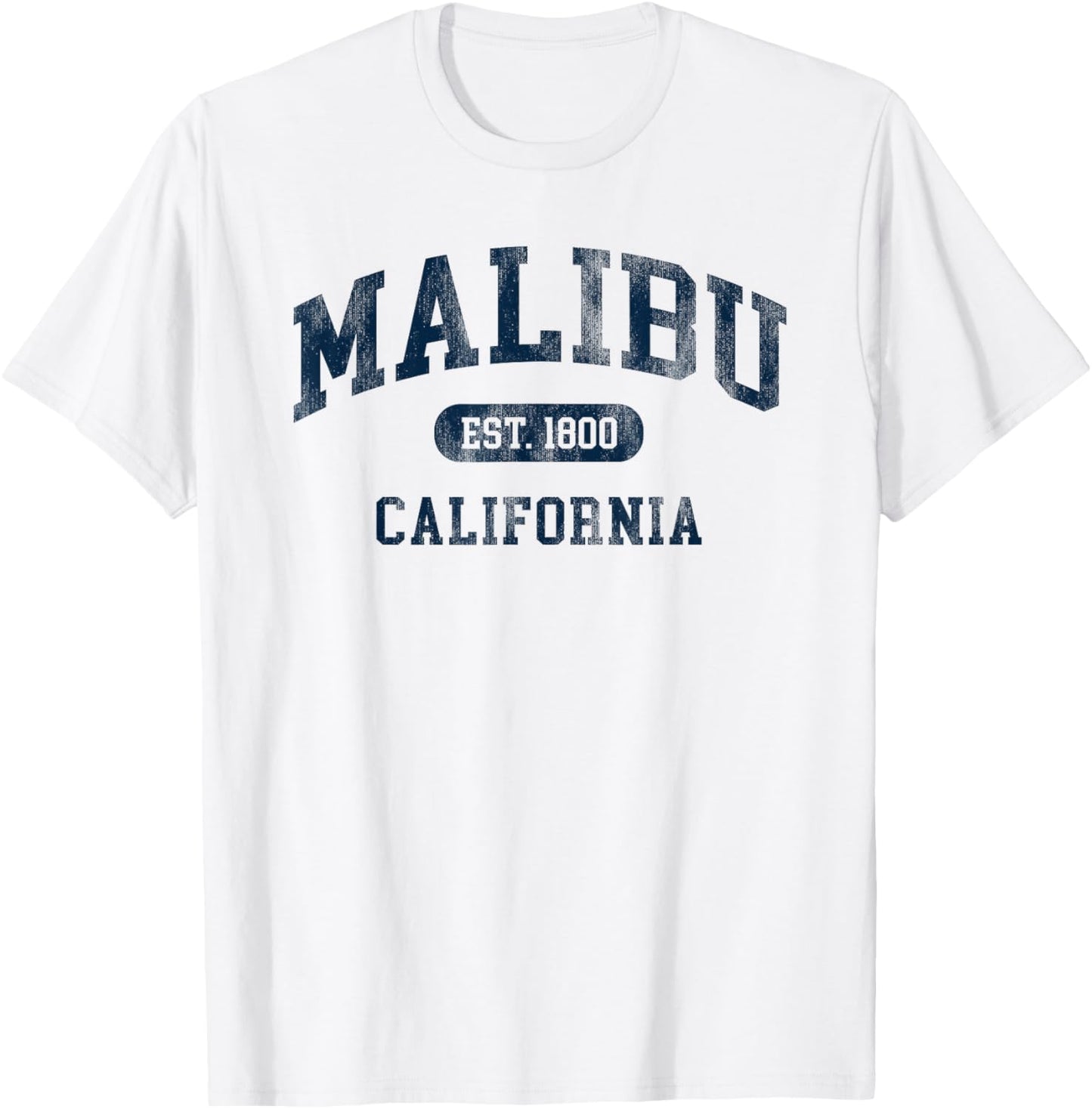 Malibu California Retro Preppy Throwback Souvenir T-Shirt - T-Shirt | White