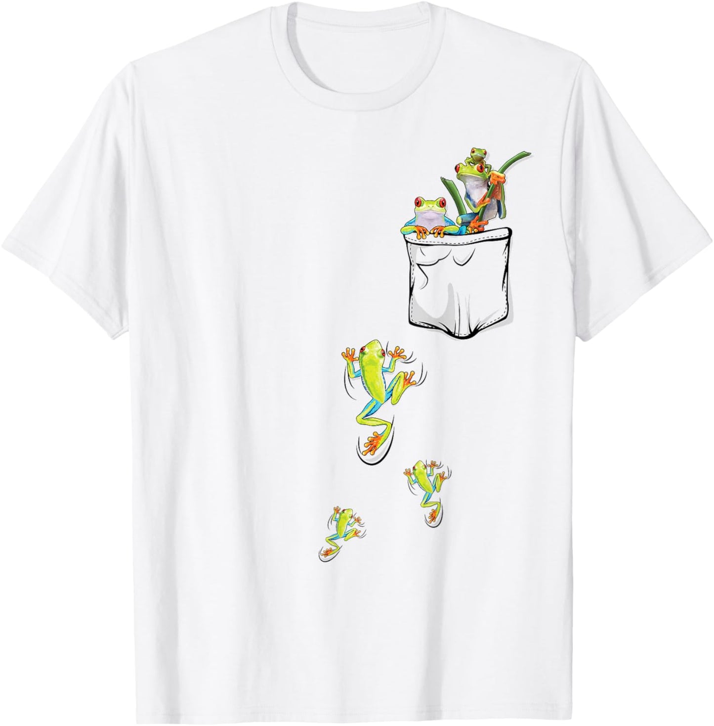 Frog Lover | Cute Frog Pocket for Kids Frog T-Shirt - T-Shirt | White
