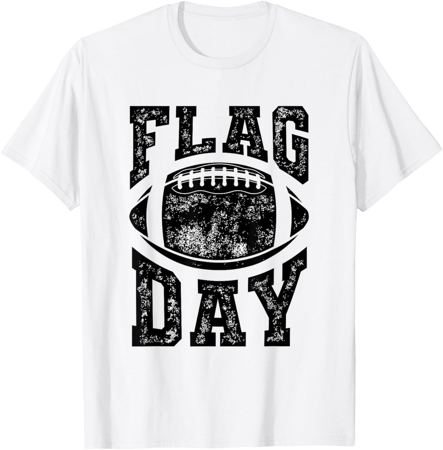 Flag Day Funny Flag Football Lover Humor Saying Slogan T-Shirt - T-Shirt | White