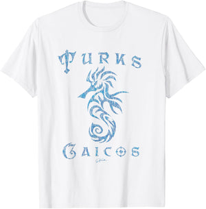 JCombs: Turks & Caicos Islands Seahorse T-Shirt - T-Shirt | White