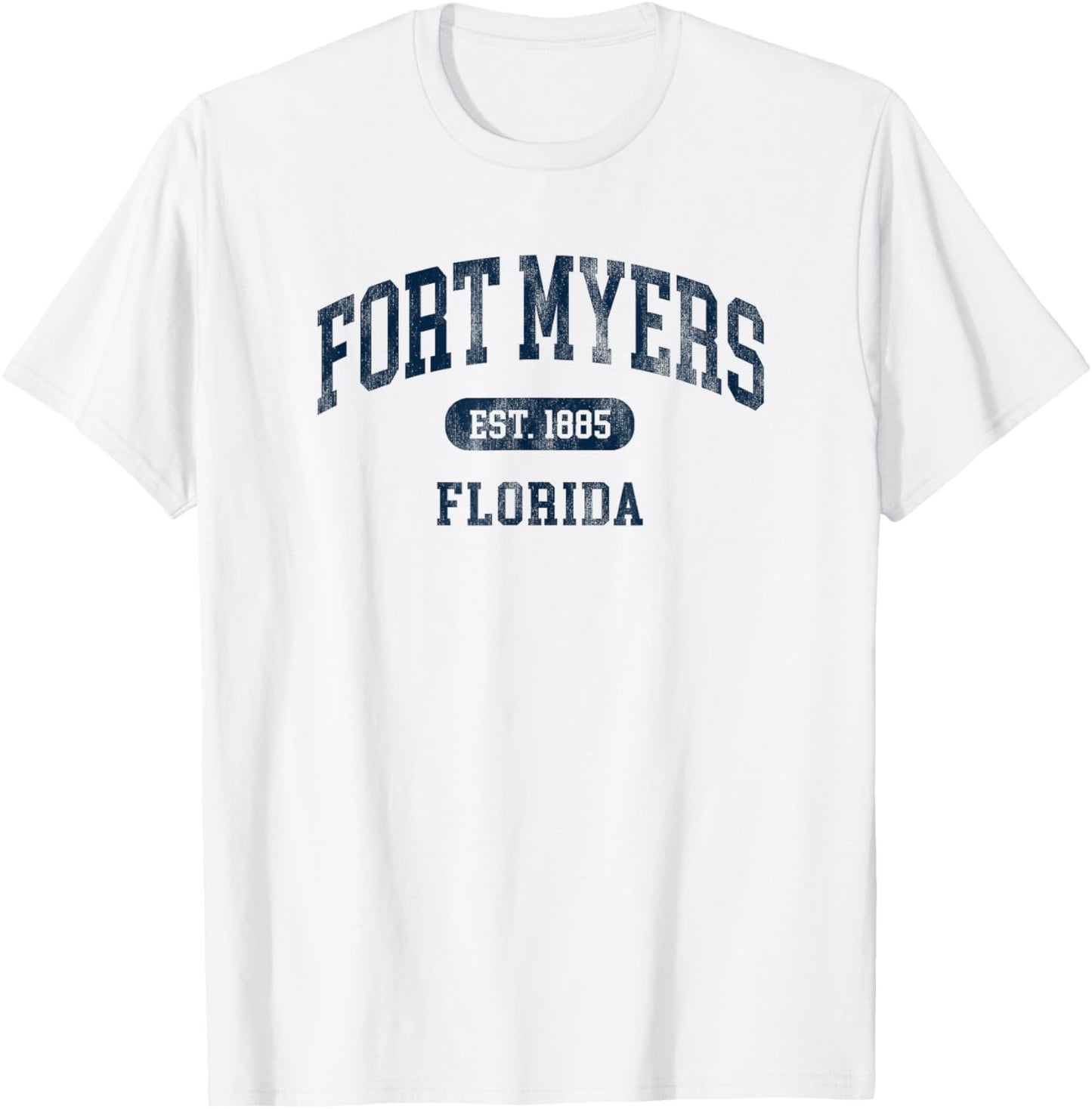 Vintage Fort Myers Florida Retro Preppy Throwback T-Shirt - T-Shirt | White