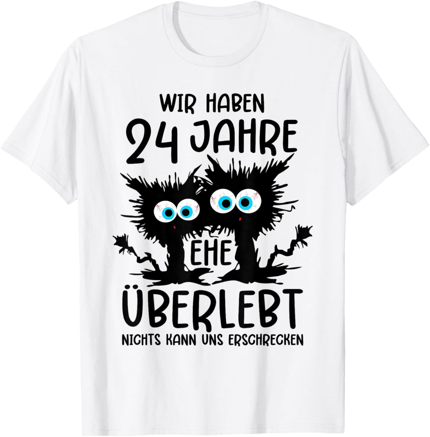 24 Jahre Verheiratet Satinhochzeit 24 Hochzeitstag T-Shirt - T-Shirt | White