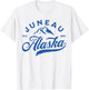 Vintage Juneau Alaska AK Mountains Family Vacation Souvenir T-Shirt - T-Shirt | White