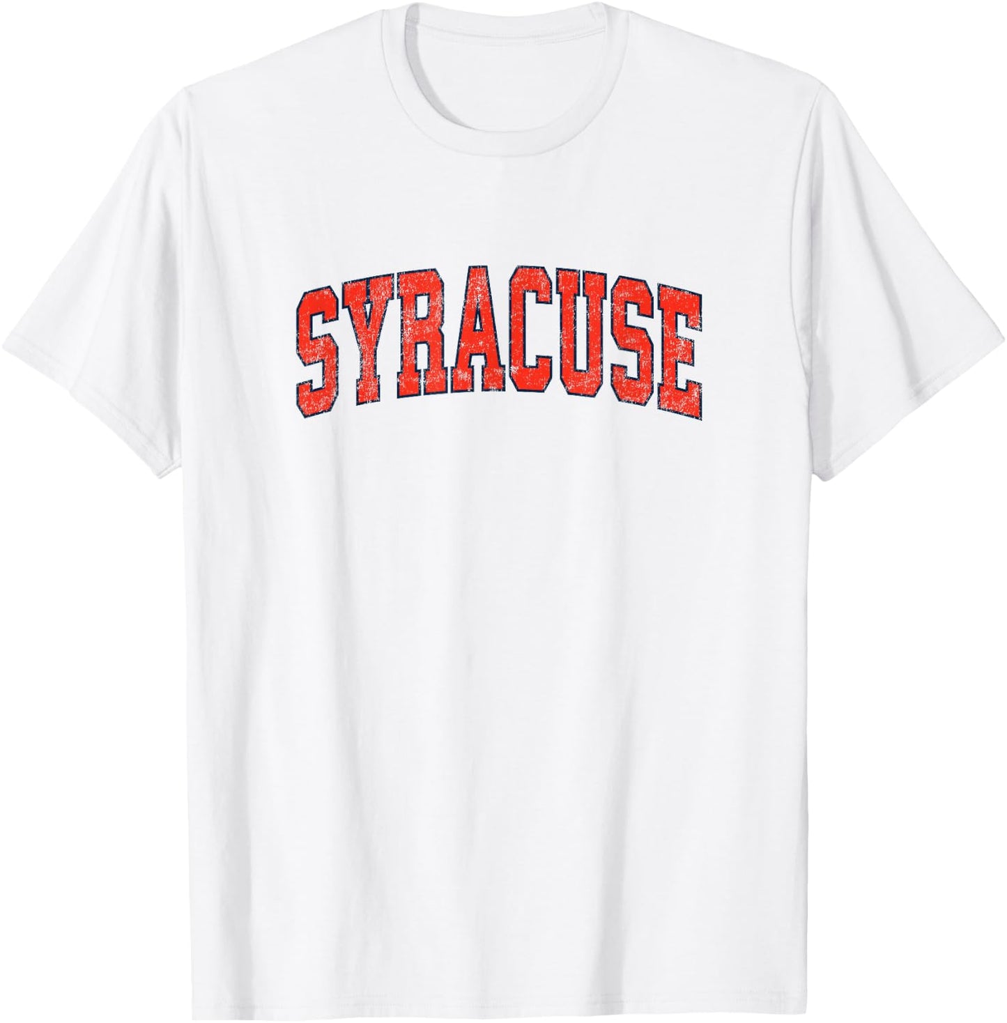 Syracuse New York NY Vintage Athletic Sports T-Shirt - T-Shirt | White