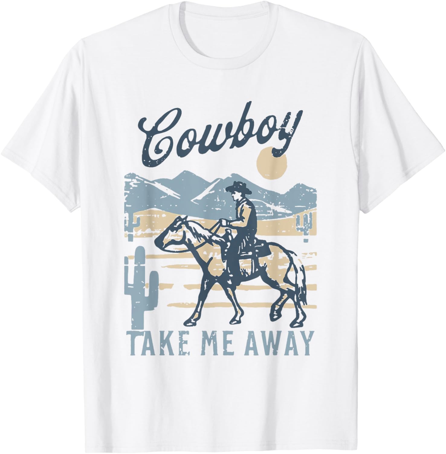 Vintage Western Life Rodeo Country Cowboy Take Me Away T-Shirt - T-Shirt | White