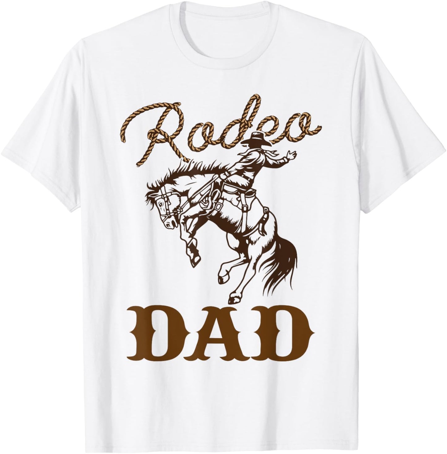 Dad Birthday Cowboy Cowgirl Western Rodeo Daddy Bday Party T-Shirt - T-Shirt | White