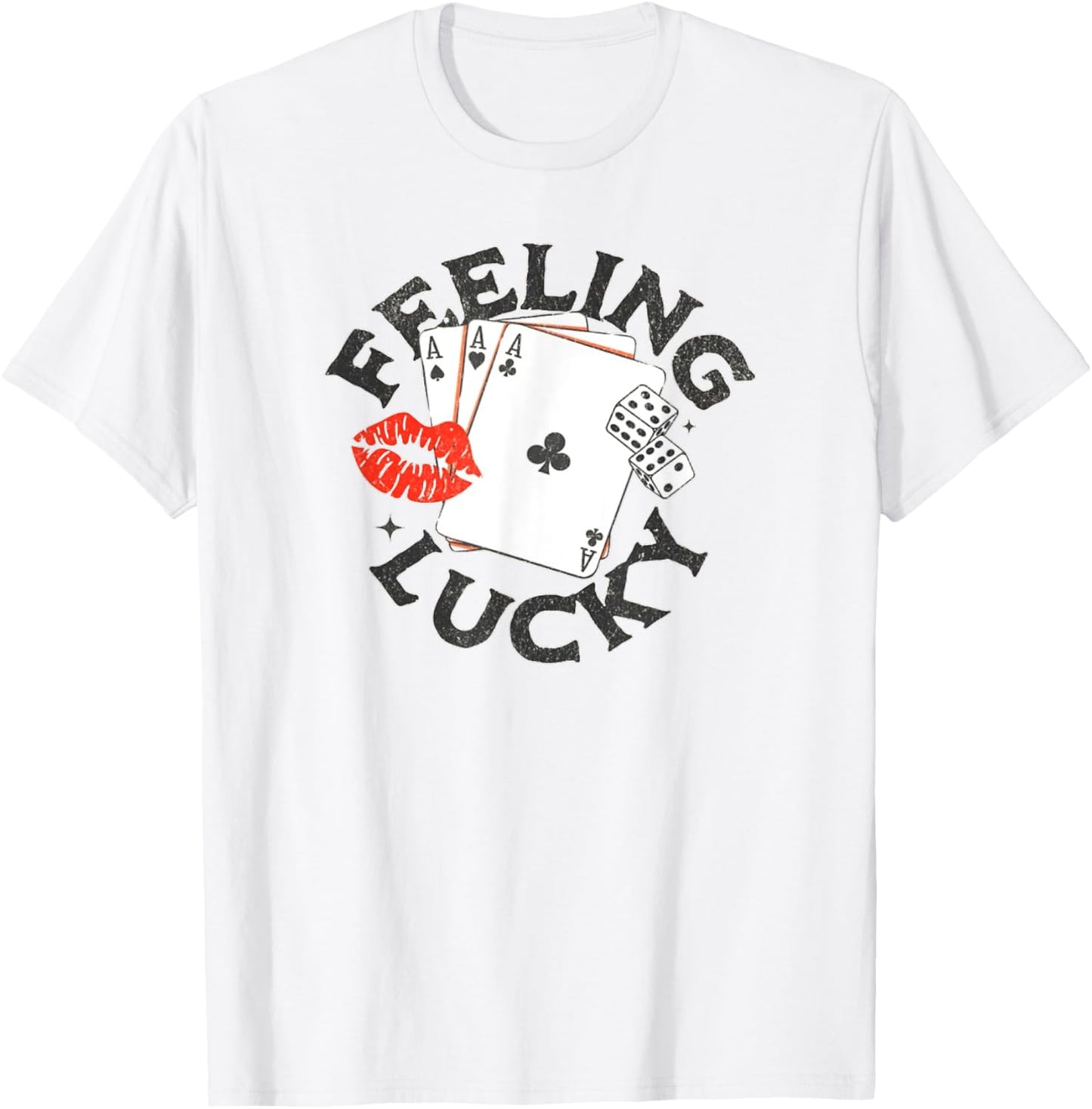 Funny Feeling Casino Lucky T-Shirt - T-Shirt | White